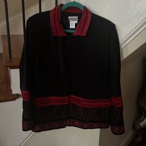 Coldwater Creek Black and Red Jacket